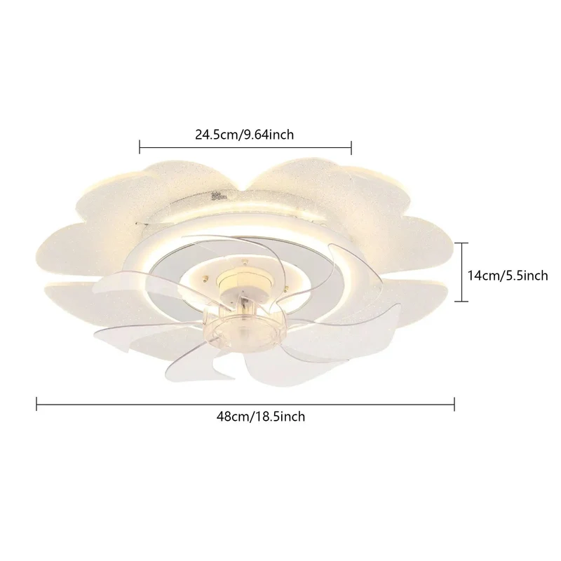 18.5 Inch Flush Mount Ceiling Fan With Light App Control Ridiculously Quiet 6 Speeds Butter Smooth Airflow Durable Impact Resistant Acrylic Low Profile Smart Home Upgrade Perfect For Bedroom Family Room And Kitchen Indoors
