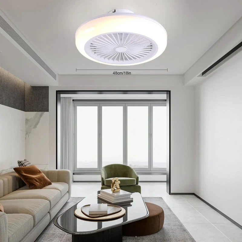 Top Shelf Low Profile Ceiling Fan With Kickin Smooth Airflow And Vibe Setting RGB Lights Remote Controlled Quiet Operation Durable Copper Motor Sweet For Bedroom Or Lazy Lounge Spot