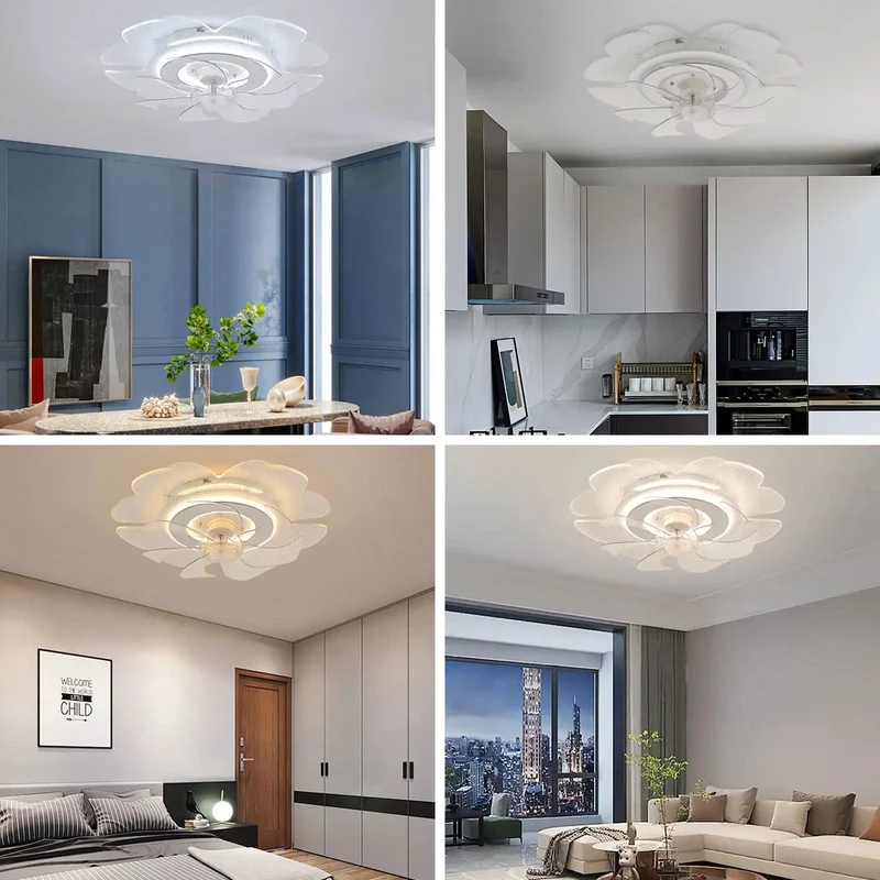 Super Sleek 18.5 Inch Low Profile Ceiling Fan With Adjustable Integrated Light And Three Color Modes For Bedroom Featuring Butter Smooth Silent Motor And Top Shelf Airflow Performance