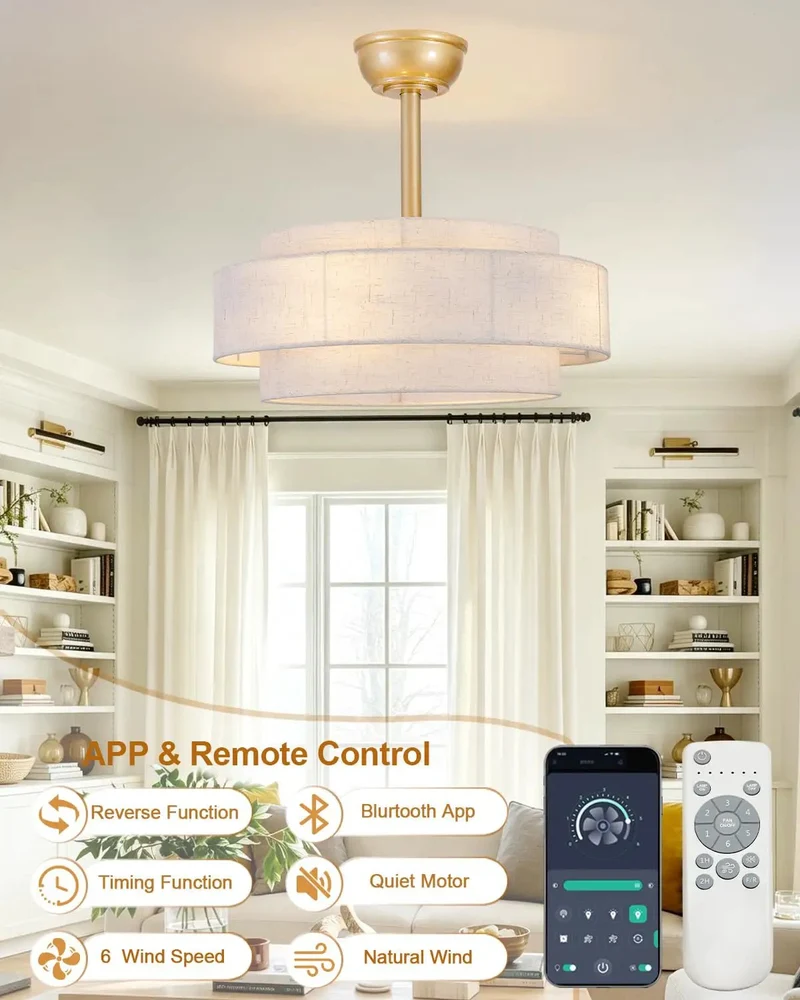 Smooth Runnin Ceiling Fan With Warm White Light And Shiny Gold Finish For Your Living Room Or Back Porch Whisper Quiet Blades And Badass Chic Style That Brings Sweet Cooling Air Straight To You