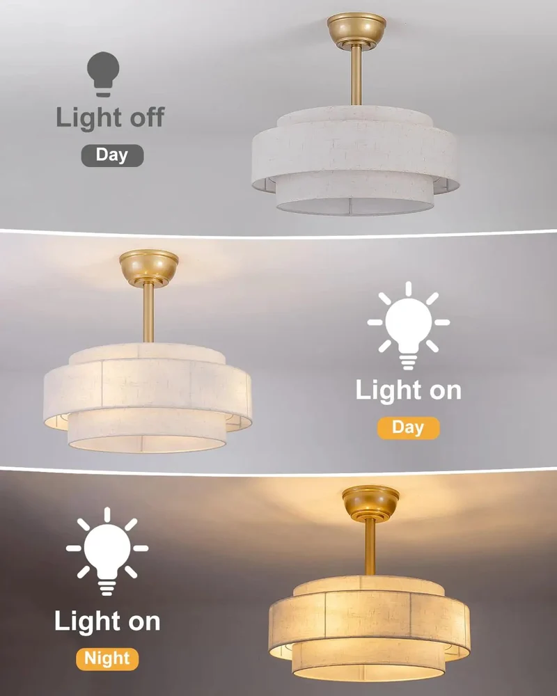 Smooth Runnin Ceiling Fan With Warm White Light And Shiny Gold Finish For Your Living Room Or Back Porch Whisper Quiet Blades And Badass Chic Style That Brings Sweet Cooling Air Straight To You