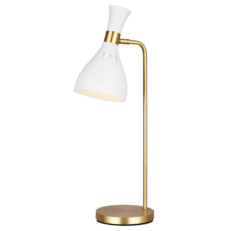 Lampe bureau blanc industriel
