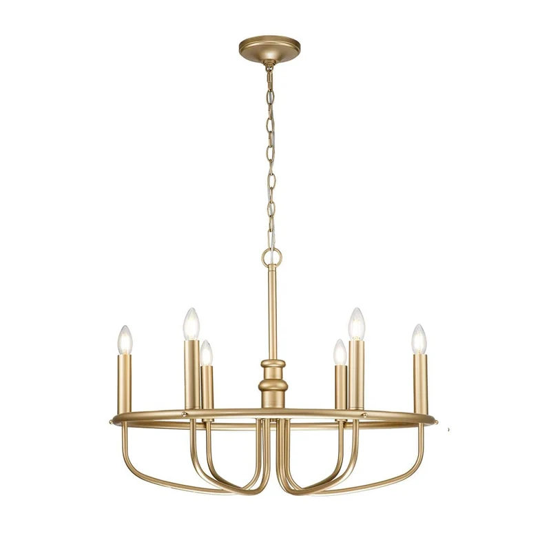 Petit lustre dore salon