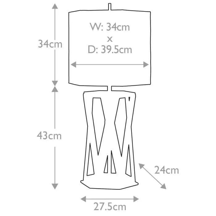 Lampe de table en laiton Salon