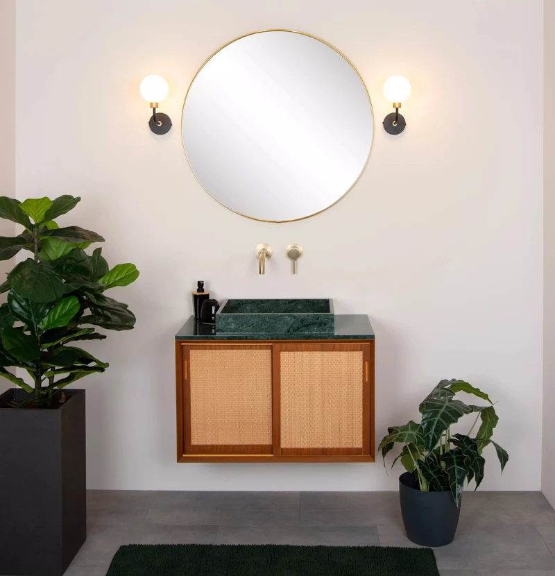 Lampe murale noir salle de bain