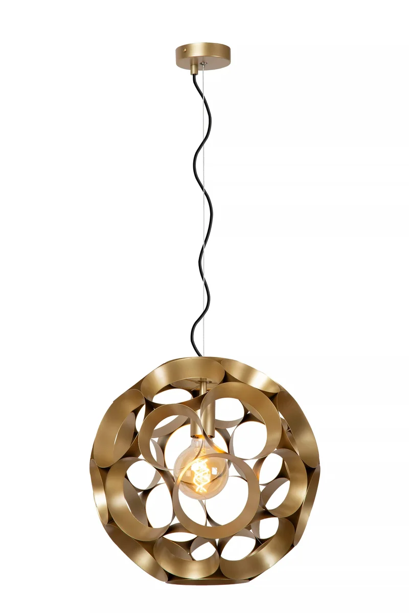 Suspension luminaire salon dore