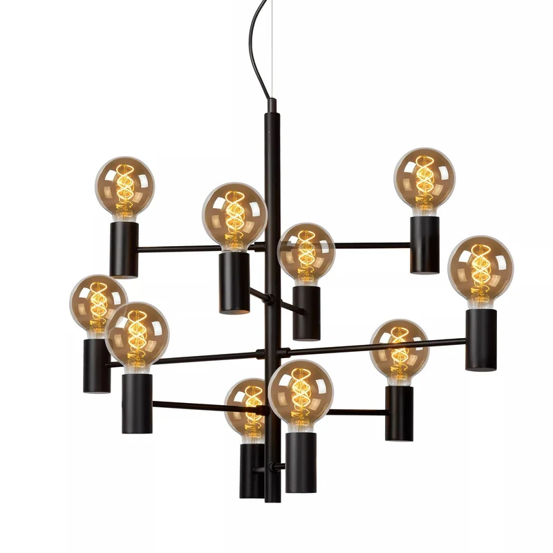 Lustre noir 10 lampes Salle a Manger