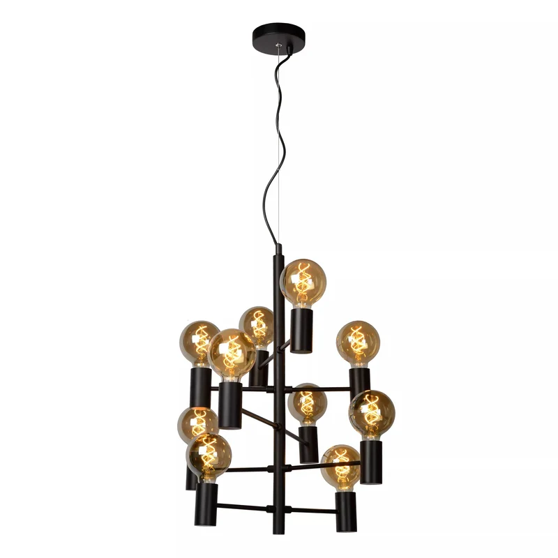 Lustre noir 10 lampes Salle a Manger