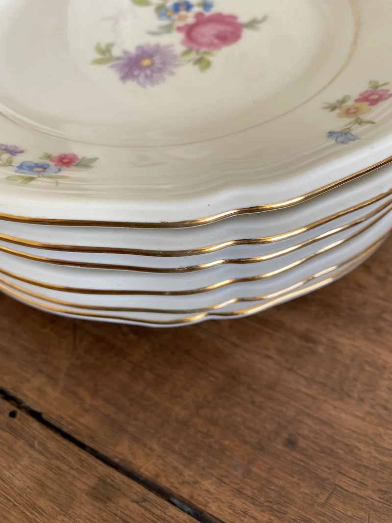 Service à gâteau en porcelaine de Bavaria Marie Luise