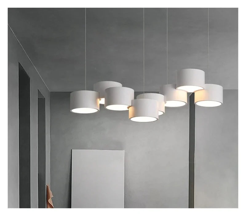 Multi Head Pendant Light With Dimmable Led Fixtures And Rust Resistant Iron Frame For A Dope Kitchen Or Dining Area Warm Acrylic Glow Upgrade Your Interior Setup Smooth Clean Finish