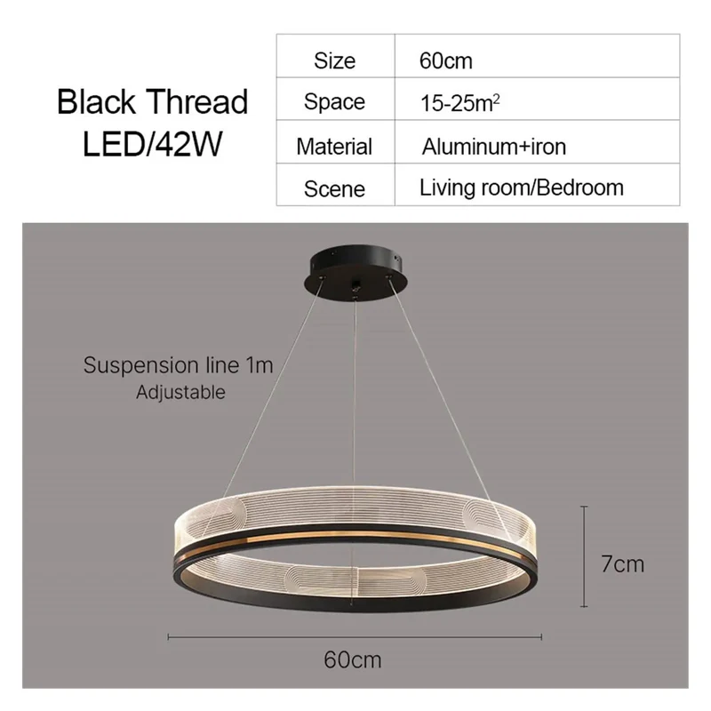 Premium Acrylic Ring Led Pendant Light Dimmable With Remote Slick Ceiling Lamp For Modern Spaces Super Soft Non Glare Ambient Glow Perfect Bedroom Kitchen Glow Up