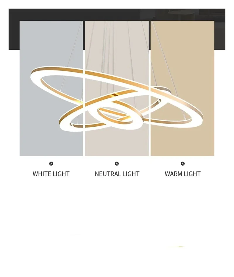 Modern Golden Circle Led Pendant Light With Soft Acrylic Lampshade And Stepless Dimming Brings A Lowkey Elegant Vibe To Kick Up Your Dining Room Or Living Space Setup