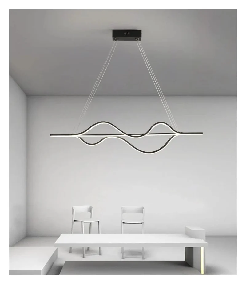 Modern Linear LED Pendant Light 1000MM Dimmable Ceiling Fixture With Hella Smooth Glare Free Illumination And Solid Build For Kitchen Dining Room Or Bar Vibes That Definitely Upgrade Your Setup