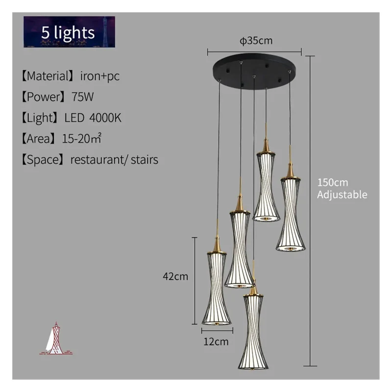 Sleek Black Pendant Light With Creative Metal Design For Staircase And Living Room Non Glare 4000K Bulb Sets Chill Vibes Slick Fixture Brings Hella Modern Style To Your Apartment Or Restaurant Corner