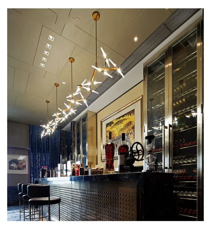Sleek Modern Pendant Light With Herringbone Pattern Dimmable Led Hanging Lamp For Chill Living Room Vibes Slick Iron Fixture That Brings Serious Warm Glow And Smooth Dimming Control To Home Decor