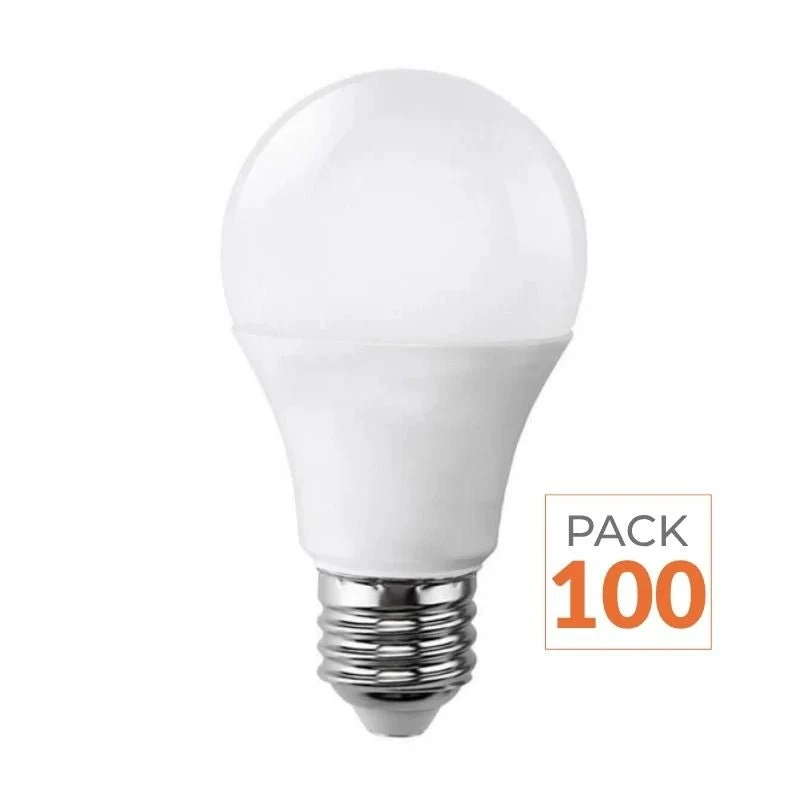 Ampoule LED E27 9W 220V A60 180° - Pack de 100