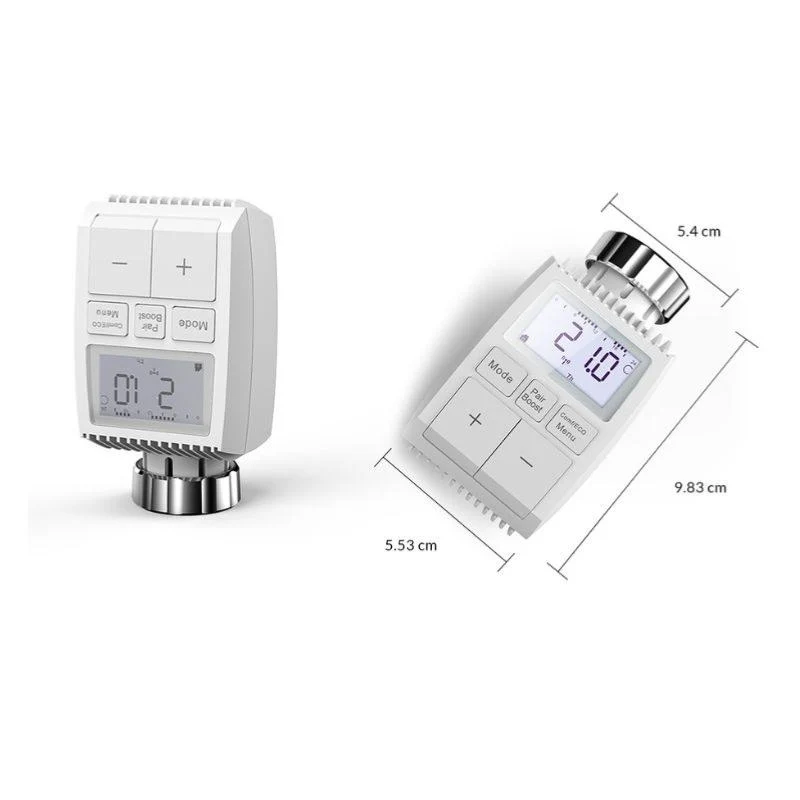 Kit de 4 Têtes Thermostatiques Connectées Universelle avec Ecran LCD + Passerelle ZigBee