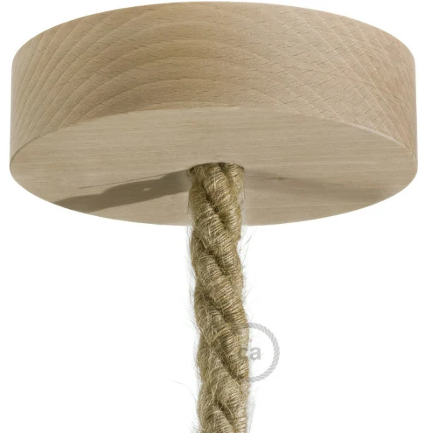 Creative Cables - Wooden Ceiling Canopy Kit - for Pendant Light Cable (Neutral)