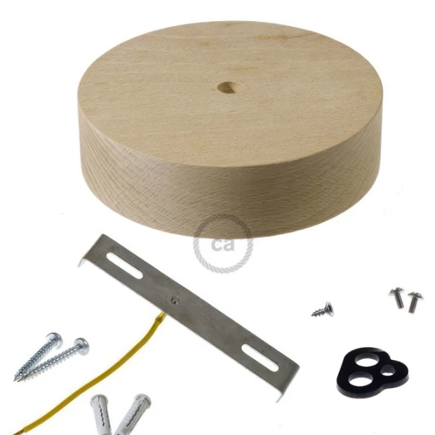 Creative Cables - Wooden Ceiling Canopy Kit - for Pendant Light Cable (Neutral)