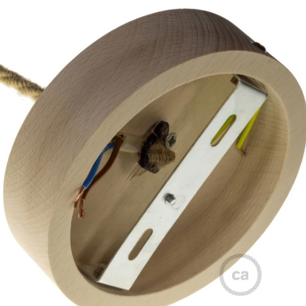 Creative Cables - Wooden Ceiling Canopy Kit - for Pendant Light Cable (Neutral)