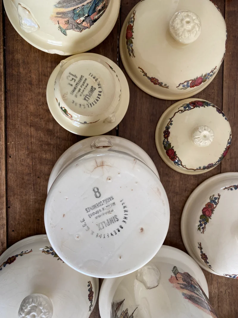 Pots à foie gras Sarreguemines en faïence