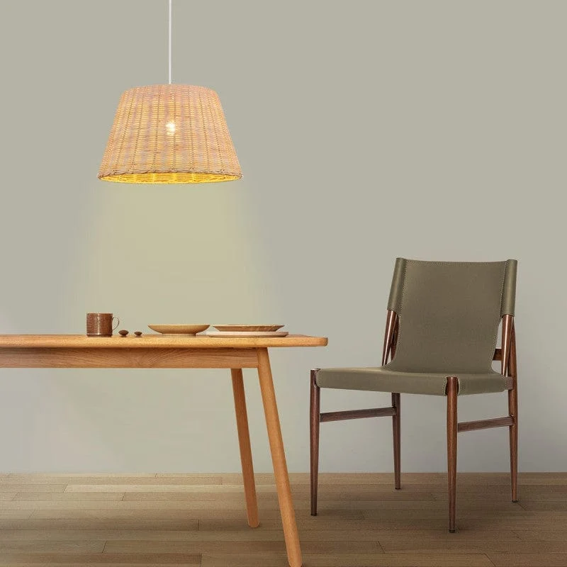 Luminaire suspension rotin pour Salle Manger