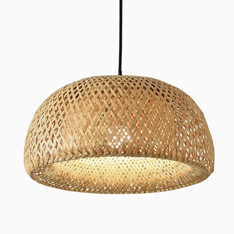 Suspension en osier pour salon