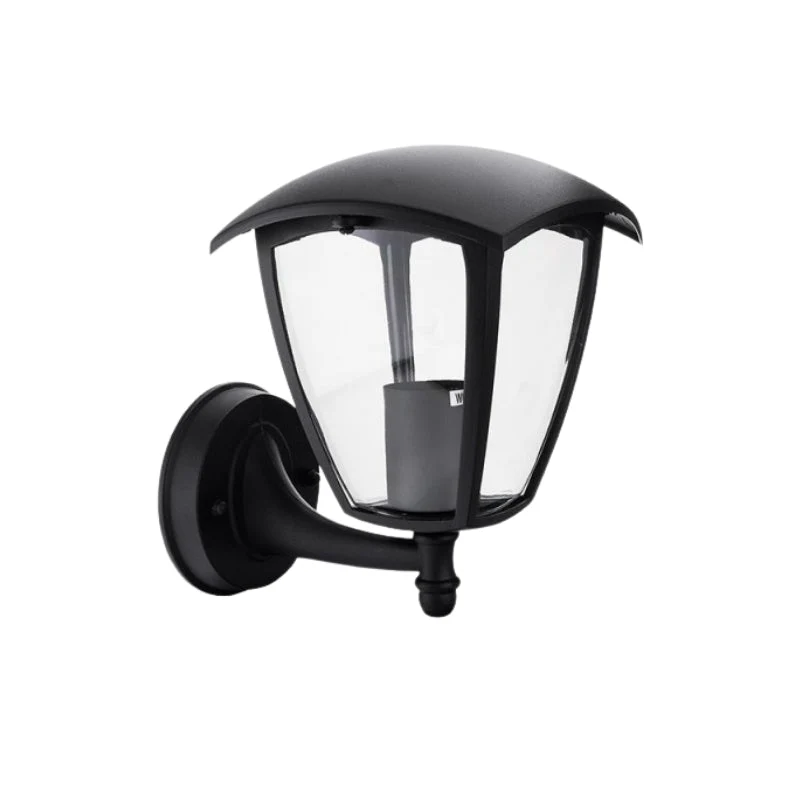 Lanterne Murale Extérieure Noire pour Ampoule E27