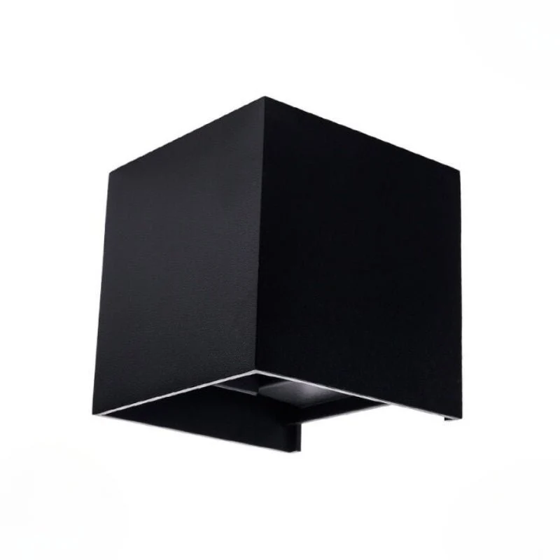Applique Murale Noire Design LED 6W IP54 Carré