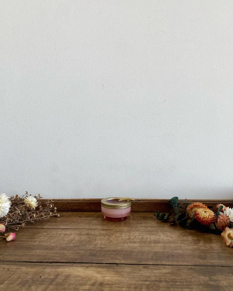 Cendrier en opaline rose