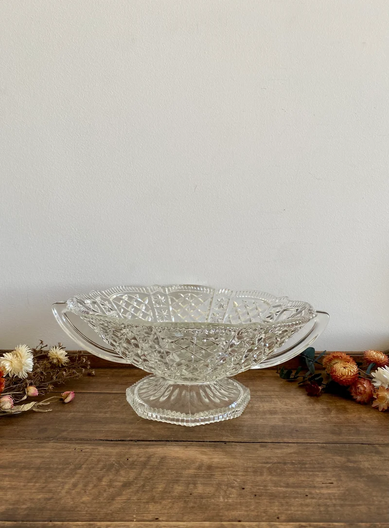 Saladier en verre travaillé
