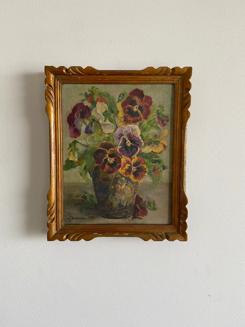 Peinture ancienne signée H J Robineau 1934