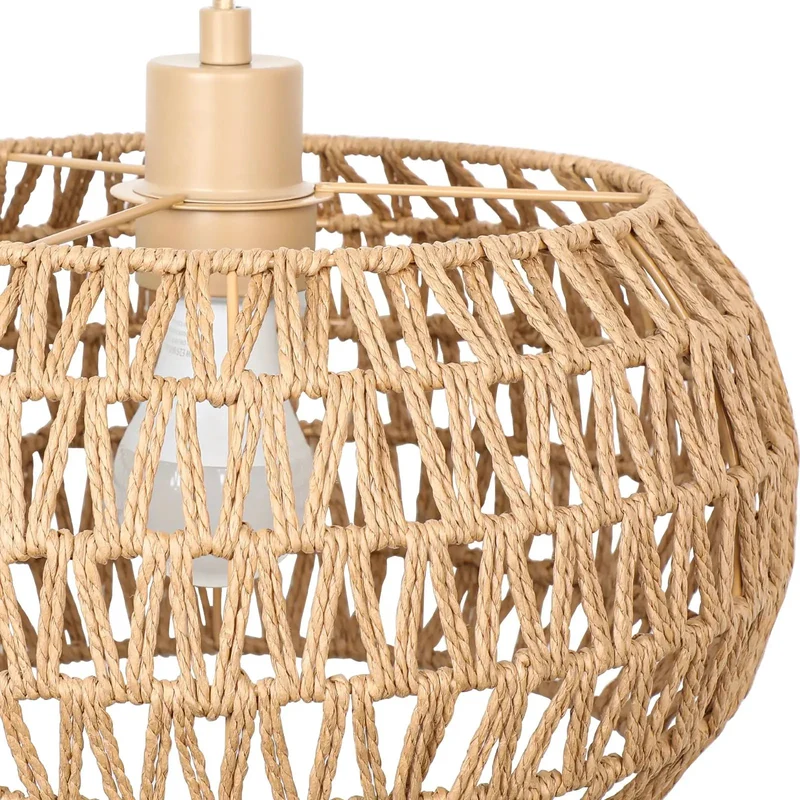 Ace Boho Plug In Pendant Light With Handwoven Macrame Coverage and 3 Way Bulb Setup Plus Fourteen Foot Drop Cord for Smooth Ceiling Upgrade Vibes Anyday