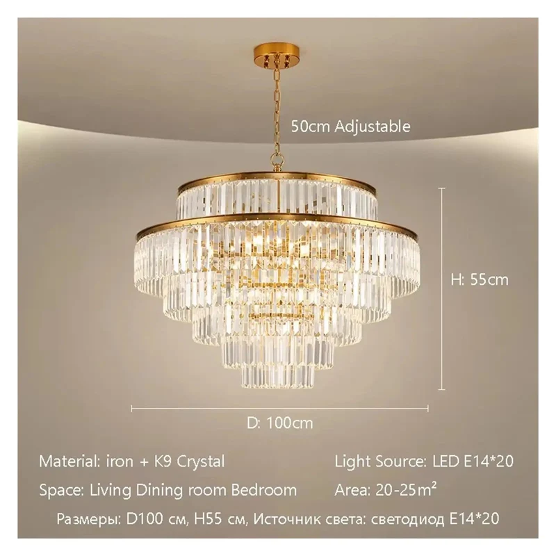 Sleek Gold K9 Crystal Pendant Light That Brings Top Shelf Style To Your Space Modern Led Fixture With Energy Saving Bulbs Ideal For Upscale Dining Halls Kitchen Islands Or Villas