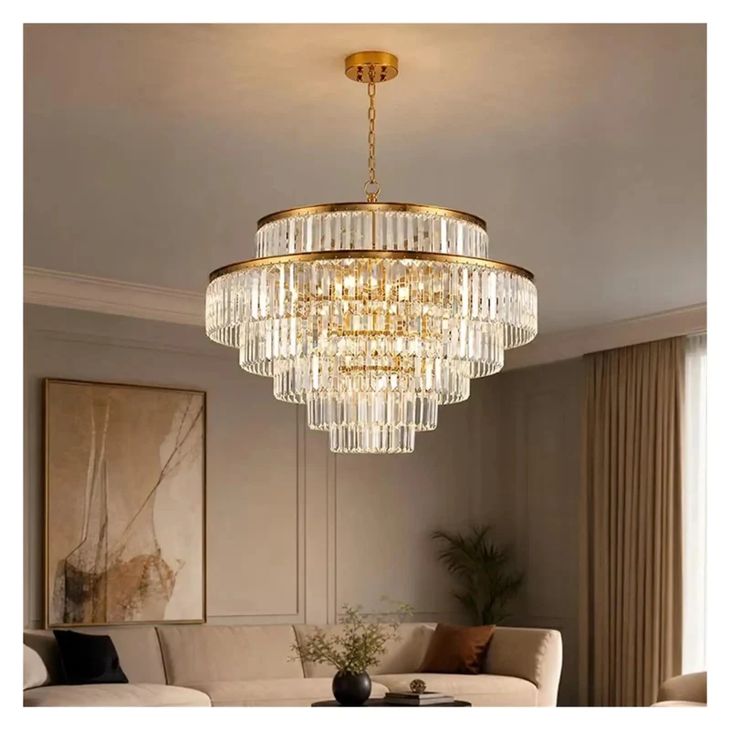 Sleek Gold K9 Crystal Pendant Light That Brings Top Shelf Style To Your Space Modern Led Fixture With Energy Saving Bulbs Ideal For Upscale Dining Halls Kitchen Islands Or Villas