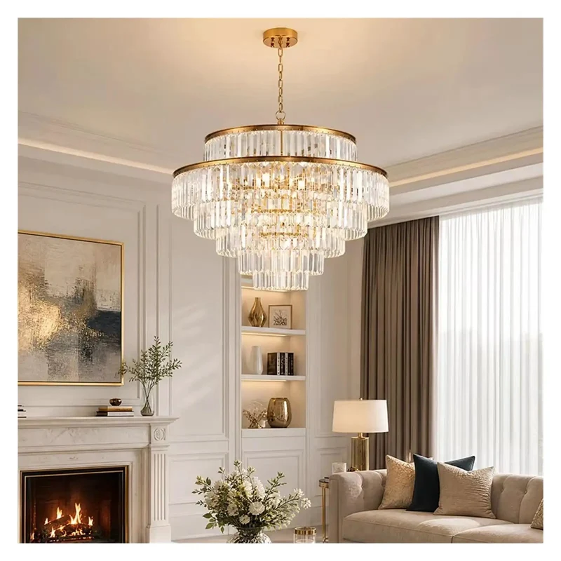 Sleek Gold K9 Crystal Pendant Light That Brings Top Shelf Style To Your Space Modern Led Fixture With Energy Saving Bulbs Ideal For Upscale Dining Halls Kitchen Islands Or Villas