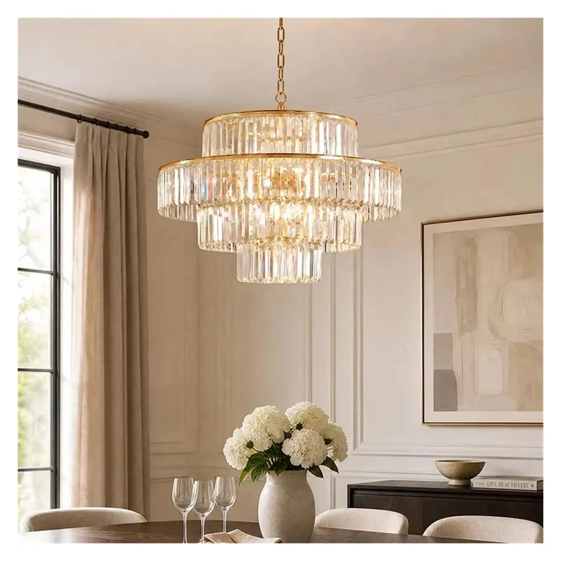Sleek Gold K9 Crystal Pendant Light That Brings Top Shelf Style To Your Space Modern Led Fixture With Energy Saving Bulbs Ideal For Upscale Dining Halls Kitchen Islands Or Villas