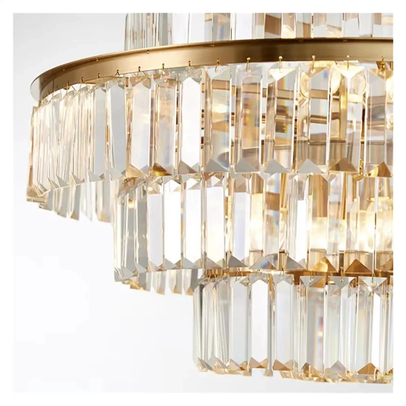 Sleek Gold K9 Crystal Pendant Light That Brings Top Shelf Style To Your Space Modern Led Fixture With Energy Saving Bulbs Ideal For Upscale Dining Halls Kitchen Islands Or Villas