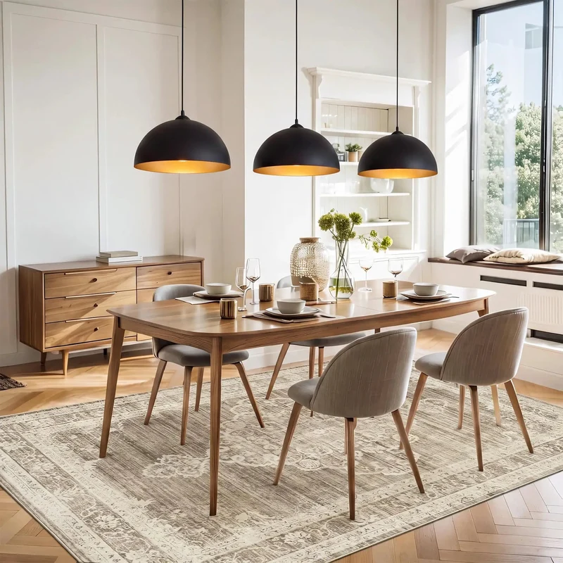 Slick Black And Gold Dome Pendant Lighting Set For Kitchen Islands Badass Farmhouse Chandelier Decor Warm Ambient Glow 3 Pack Easy Install Ceiling Fixtures