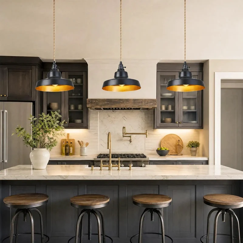 Twenty Two Foot Plug In Pendant Light Featuring Matte Black Vintage Farmhouse Dome Shade Straight Up Quality With Heavy Duty Cable Over Kitchen Island No Sweat Setup