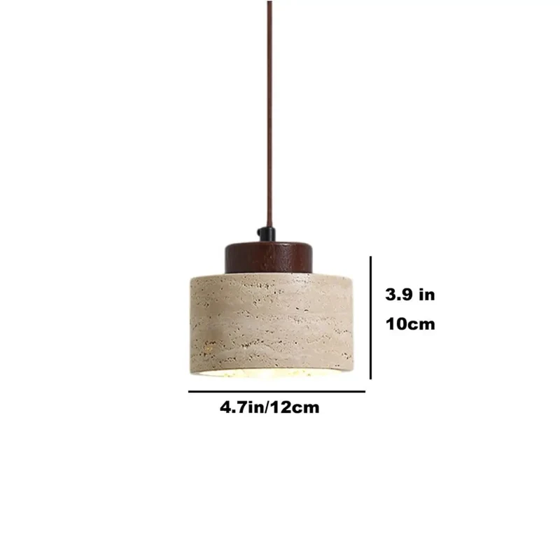 Modern Mini Pendant Light Featuring Textured Concrete Drum And Raw Wood Accent, Single Bulb Ceiling Fixture That Hits Different Over Kitchen Islands And Dining