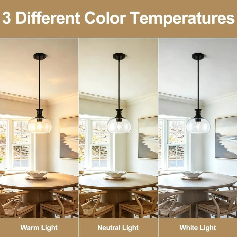 Super Sleek Matte Black And Clear Glass Pendant Lights Pack Of 2 With Adjustable Height Heavy Duty Metal Frame Next Level Decor For Your Kitchen Island Dining Room Or Bedroom