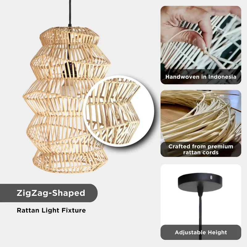 Totally Legit Handwoven Bamboo Pendant Light Made By Skilled Indonesian Artisans Natural Shaved Wood Ceiling Fixture Super Sleek Rustic Vibe Goes Hard With Classic Charm Perfect For Any Cozy Living Room Or Modern Dining Space 18 Inches H By 12 Inches W