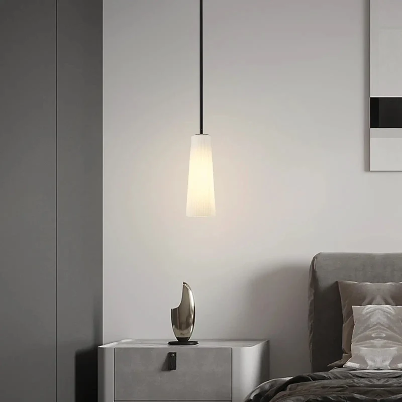 Slick 2 Pack Matte Black Pendant Lights With Conical Fluted Glass Shades Plus Adjustable Rods For Kitchen Islands Or Dining Rooms Hassle Free Swivel Install Makes Any Bedroom Or Entryway A Total Vibe Upgrade