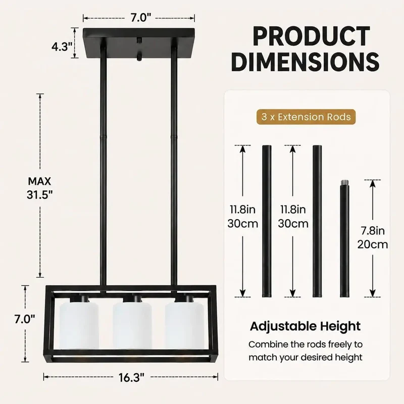 Sleek Black Three Light Island Pendant Fixtures Hangs Straight Up Perfect Over Kitchen Or Dining Area Featuring Dimmer Compatible E26 Base Socket A Total Game Changer For Modern Home Vibe And Everyday Glow