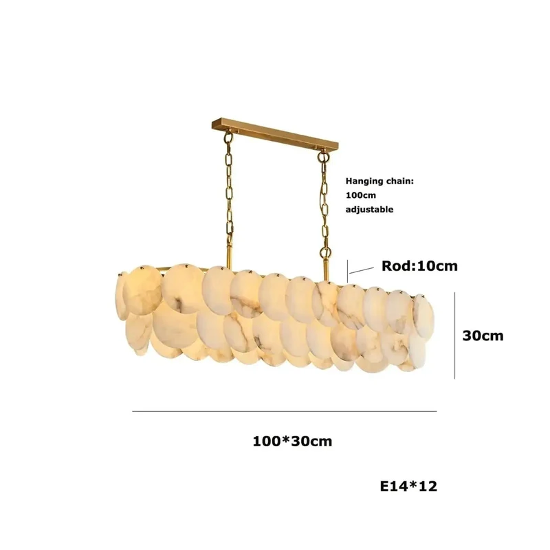 Modern Natural Marble Ceiling Pendant Light With Dreamy Warm Glow Perfect As A Statement Dining Fixture Or Kitchen Island Chandelier To Bring Top Tier Style And Relaxed Vibes To Your Home
