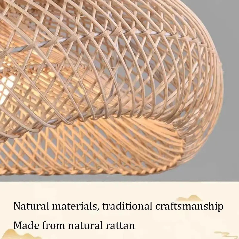 Hand Woven Rattan Pendant Lamp With Irregular Boho Shape Bringing Major Chill Vibes To Any Space Adjustable Cord Hanging Light Fixture Fits E27 Bulb Great For Living Room Farmhouse Cafe