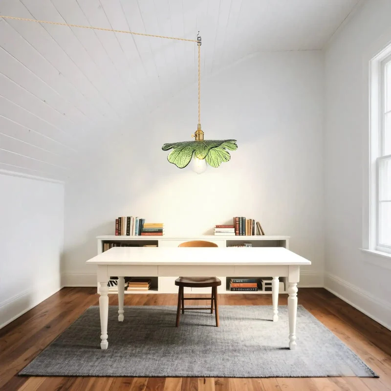 Slick Handmade Green Glass Pendant Light With Hella Adjustable Cord Gives Dangs Quick Setup Plus Plug In Wiring For Kitchen Island Dining Room Space