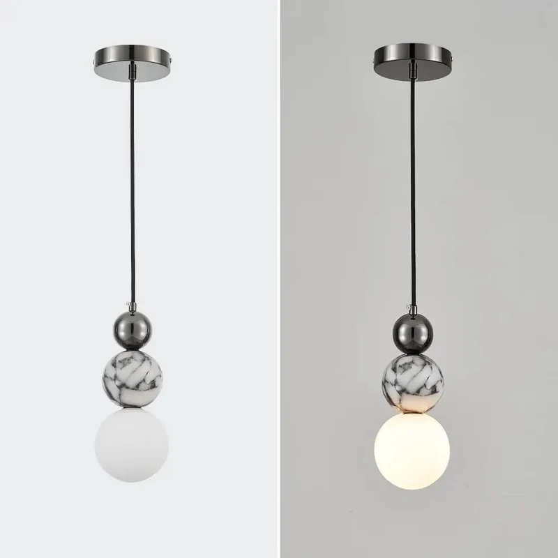 Main Character Energy Natural Alabaster Marble Pendant Light Sleek Cylinder Led Hanging Lamp Frosted White Glass Shade Heavy Duty Black And Gold Fixture Upgrade Your Space With Solid Build For Kitchen Island Or Dining Room