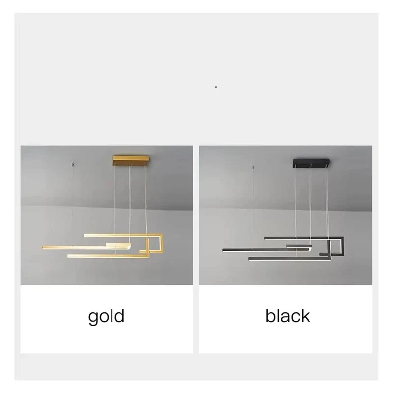 Sleek Black Rectangular LED Pendant Lamp For Dining Room Kitchen Bedroom With Dimmable Warm Glow Wrought Iron And Acrylic Construction To Amp Up Your Home Decor And Make A Bold Statement In Any Foyer Or Living Area